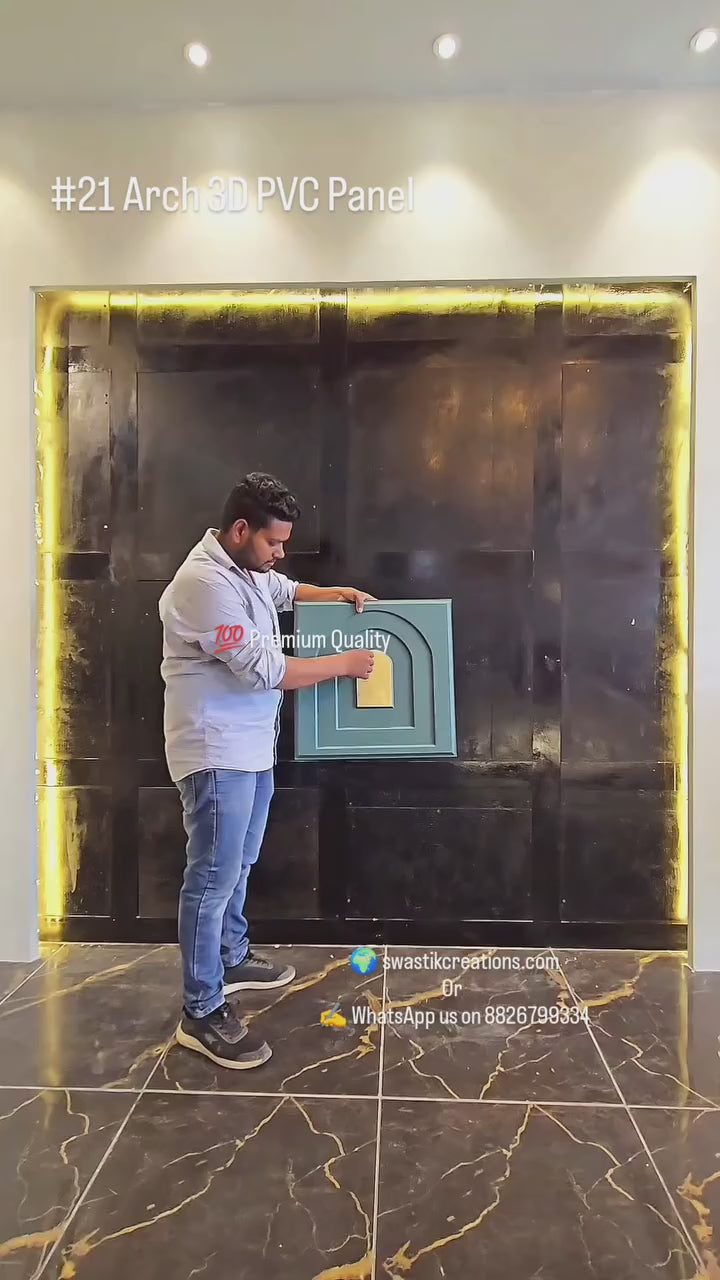 #21 Arch - Arch 3D PVC Mirror Panel - 6 colors option - (Size 50*50cm)