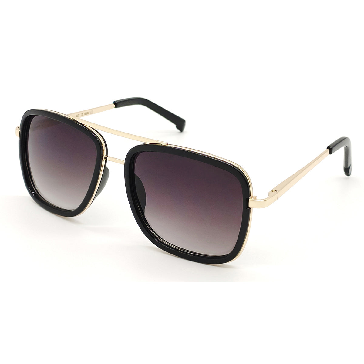 Black HUMBLEE Square Sunglasses (SUN-LC-0652-BLK2GLD-LARGE) - SWASTIK CREATIONS The Trend Point SWASTIK CREATIONS The Trend Point