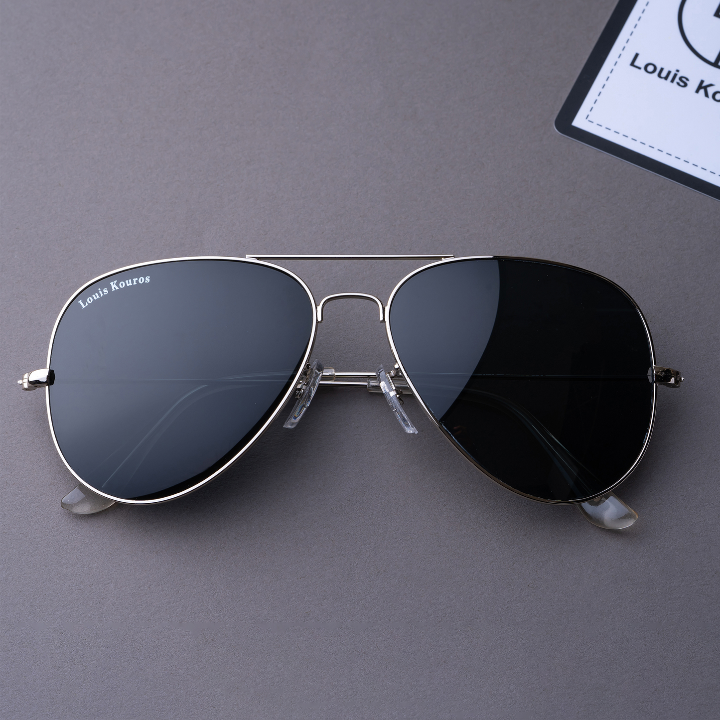 Black Armstoner Aviator Sunglasses (SUN-LK-3026-BLK1SIL-M) - SWASTIK CREATIONS The Trend Point SWASTIK CREATIONS The Trend Point