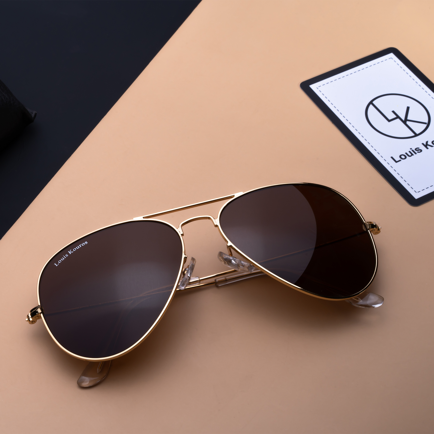 Brown Armstoner Aviator Sunglasses (SUN-LK-3026-BRN1GLD-M) - SWASTIK CREATIONS The Trend Point SWASTIK CREATIONS The Trend Point