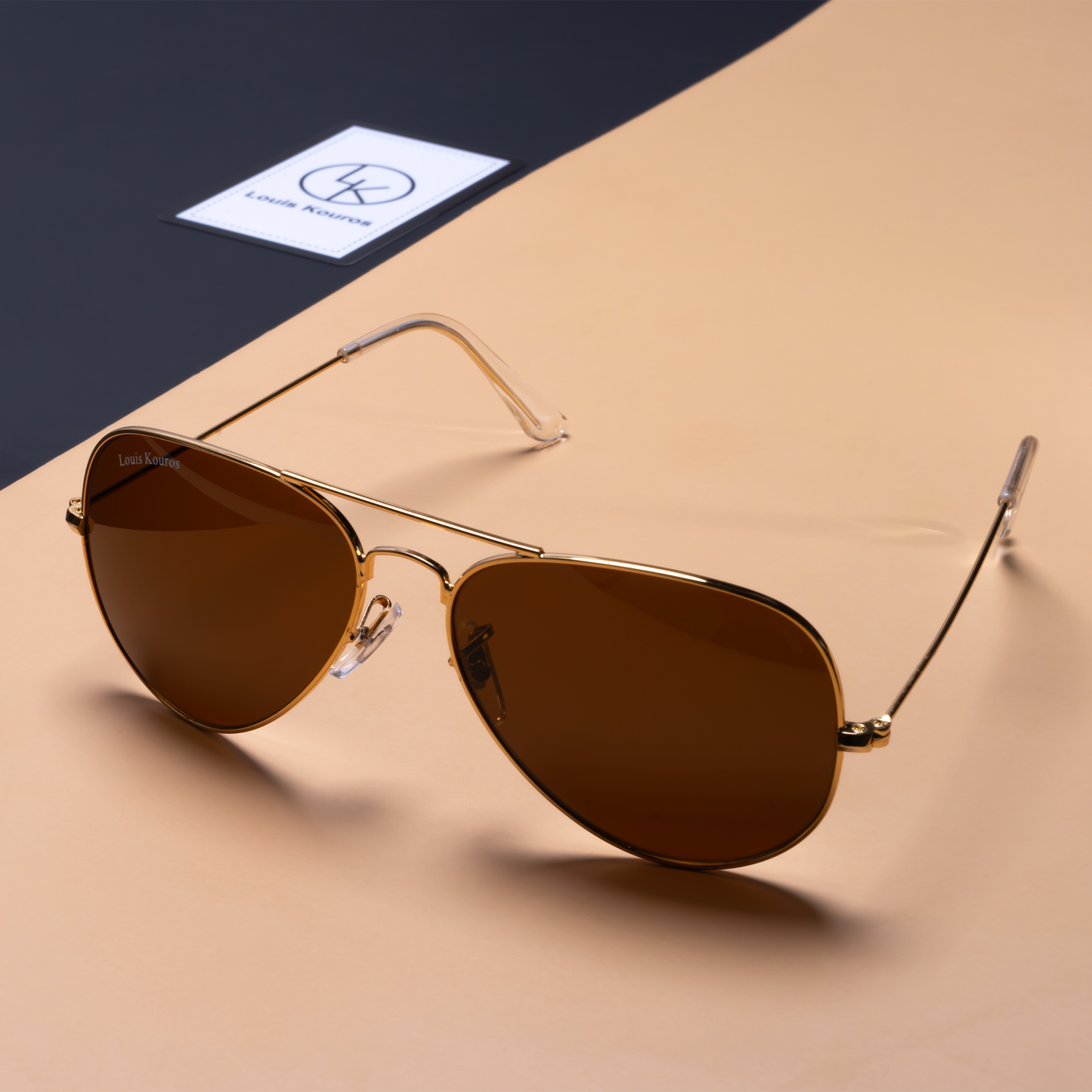 Brown Armstoner Aviator Sunglasses (SUN-LK-3026-BRN1GLD-M) - SWASTIK CREATIONS The Trend Point SWASTIK CREATIONS The Trend Point