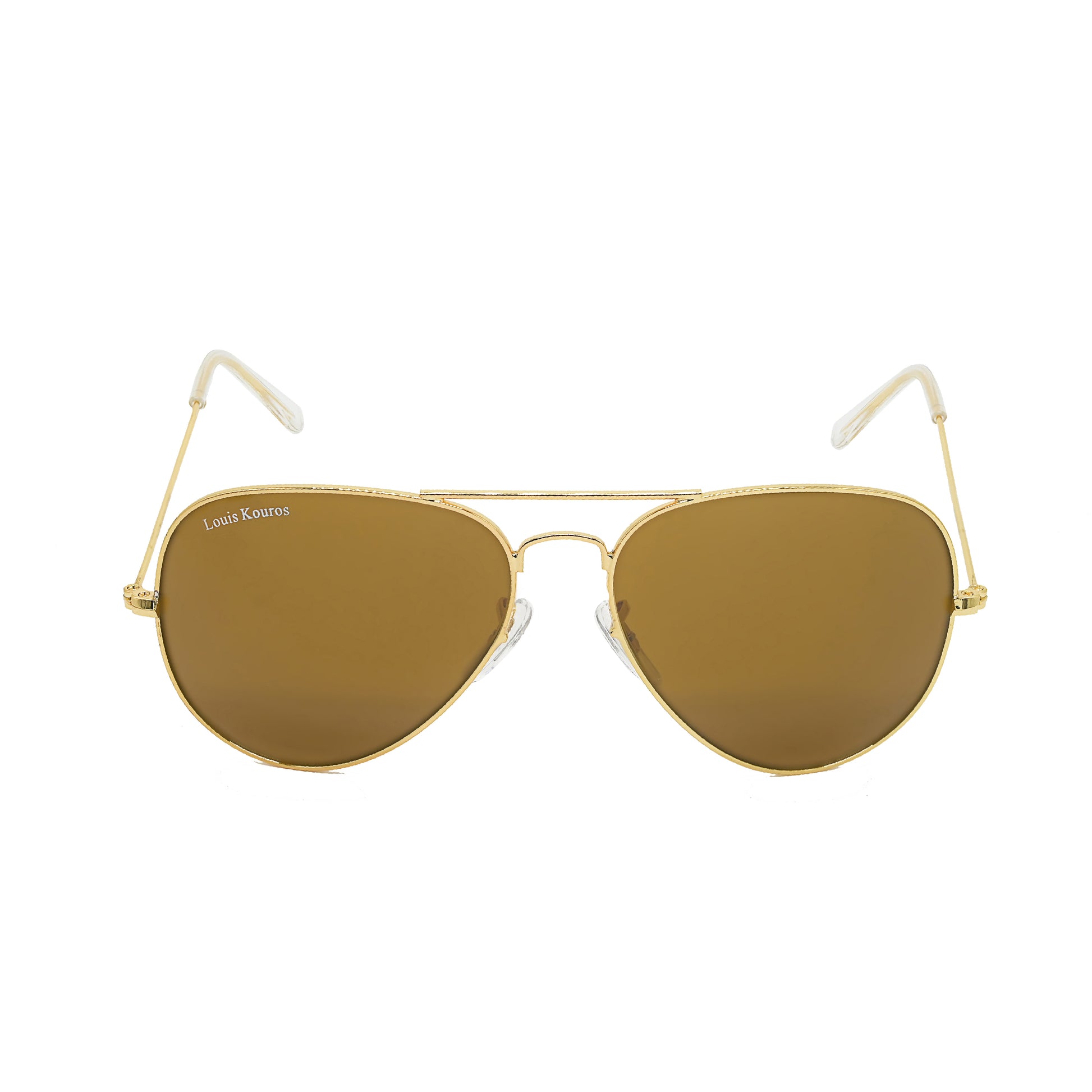 Brown Armstoner Aviator Sunglasses (SUN-LK-3026-BRN1GLD-M)