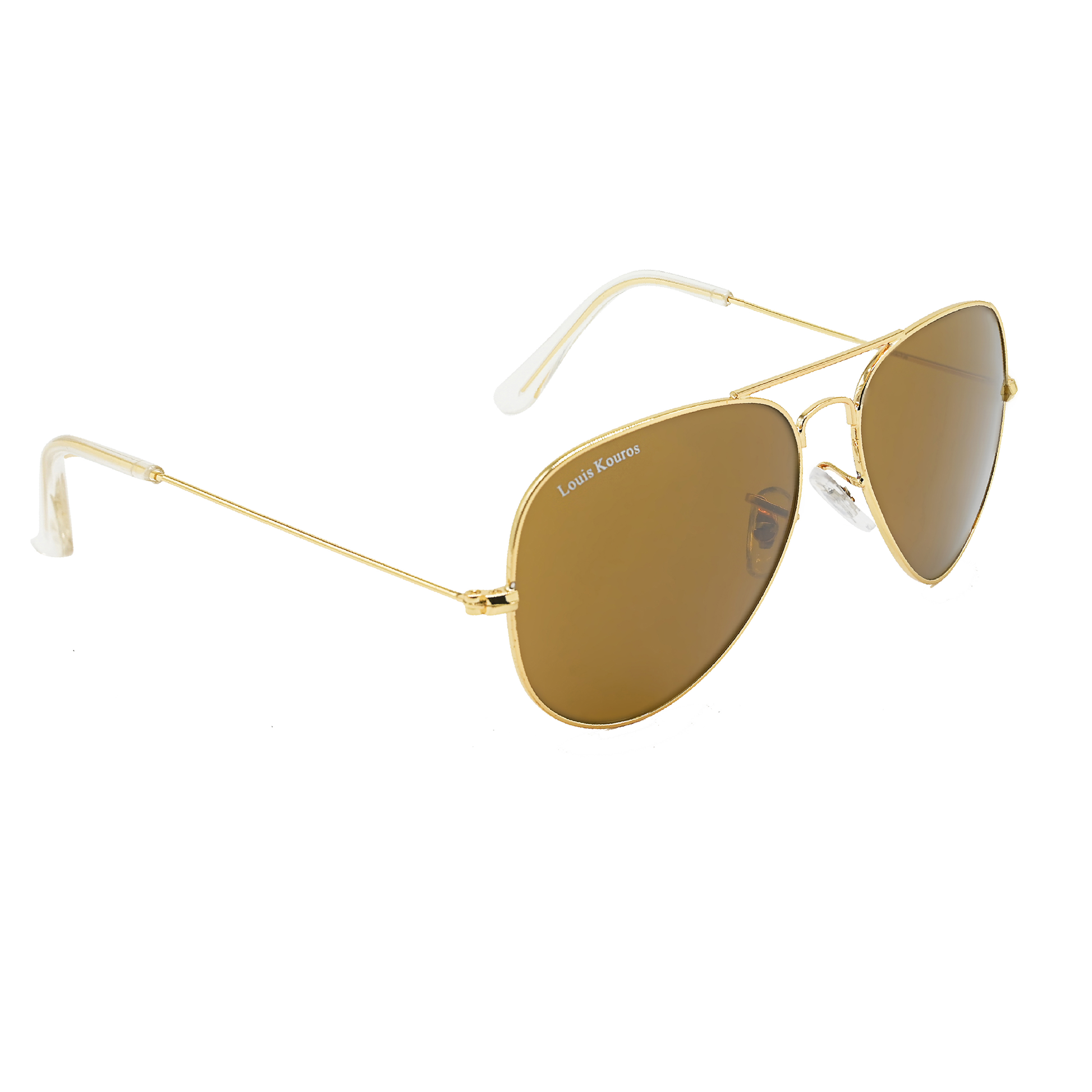 Brown Armstoner Aviator Sunglasses (SUN-LK-3026-BRN1GLD-M)