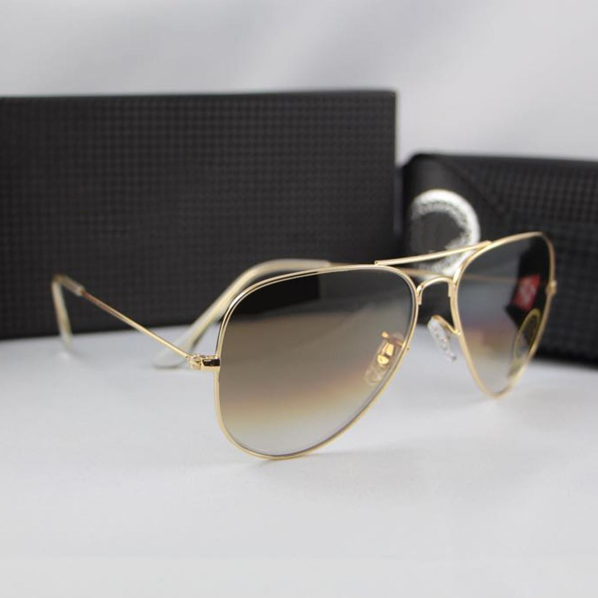 Purosangue 3026 Aviator Sunglasses (SUN-RN-3026-BRN2GLD-M) SWASTIK CREATIONS The Trend Point