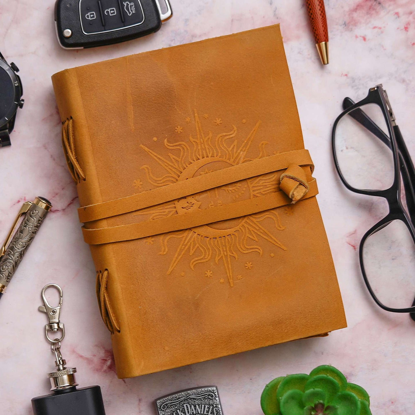 Swastik Trend Point Vintage Handmade Genuine Leather Journal | Premium Antique String Closure | 200 Handmade Brown Pages -1 SWASTIK CREATIONS The Trend Point