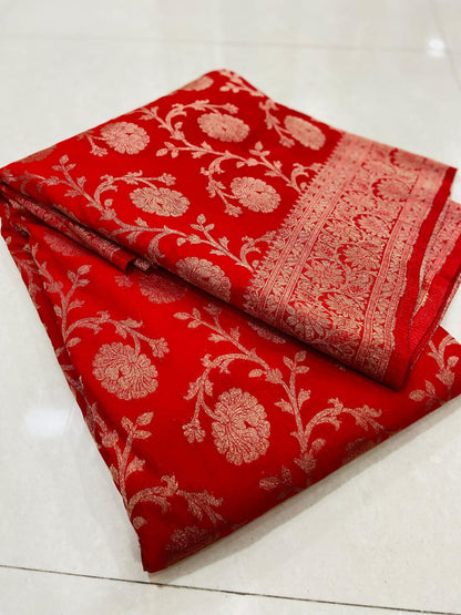 Pure Soft Khadi Georgette Silk Saree (KESH425 SVX08)