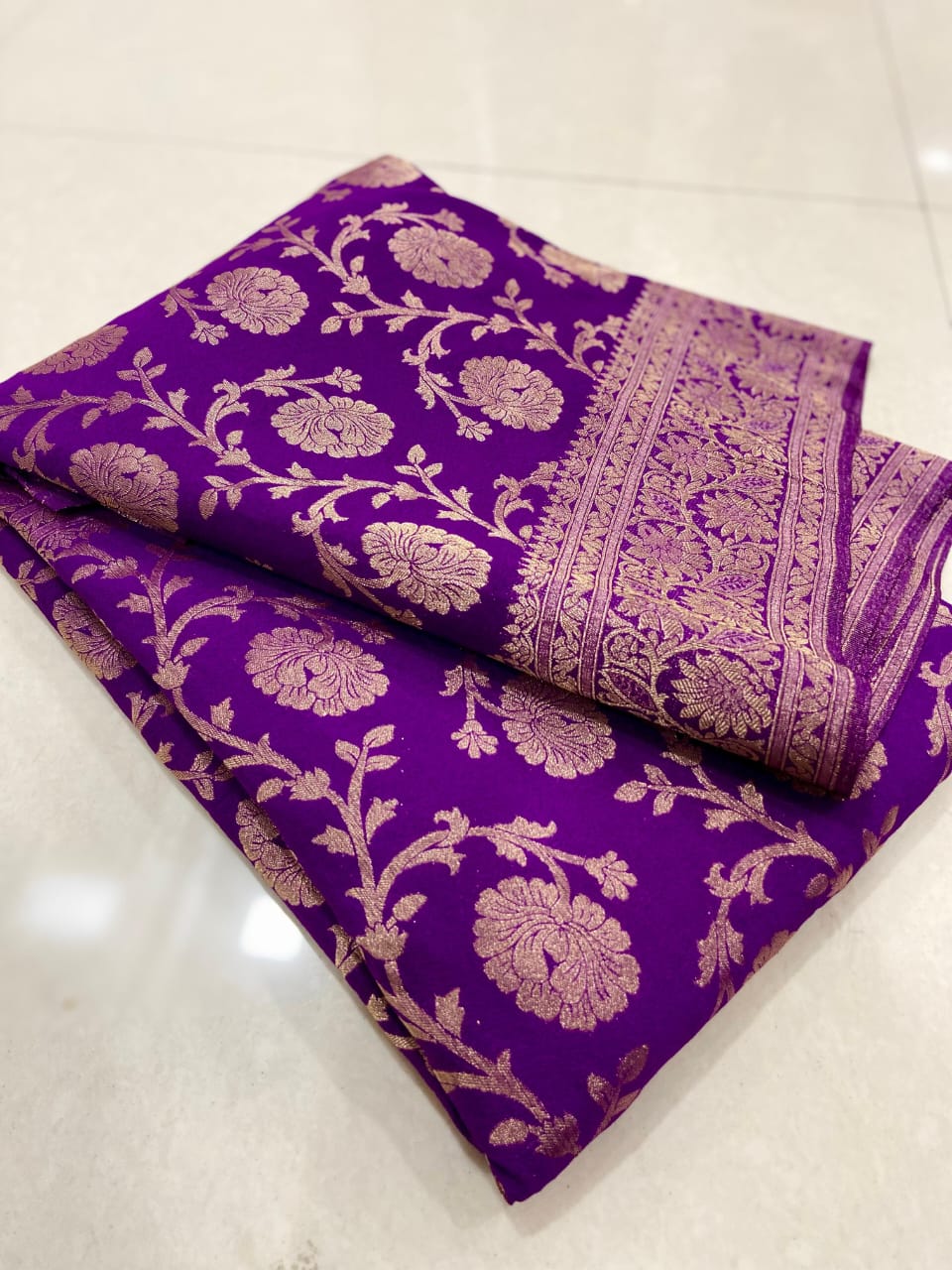 Pure Soft Khadi Georgette Silk Saree (KESH425 SVX08) SWASTIK CREATIONS The Trend Point