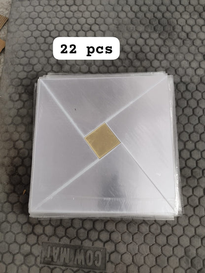 #MT26B (Acrylic) Silver & Golden Self-Adhesive Acrylic Mirror Mosaic Tile (Min 60pcs) (1 Tile Coverage Area 1 Sq Ft)