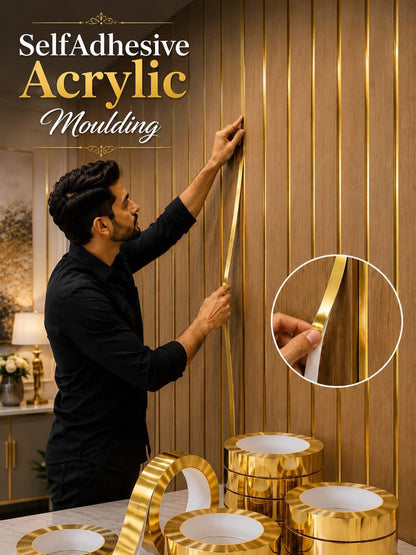 #Profile Tape - Self Adhesive Mirror Profile Acrylic Tape - 2 colors option (Length 8ft)