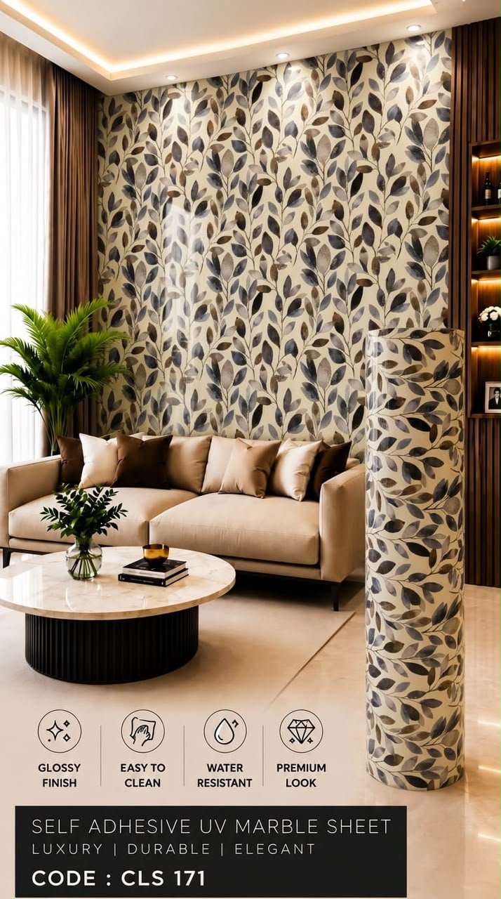 Self Adhesive UV Glossy Sheets (size 10 x 4 Feet) CLS171