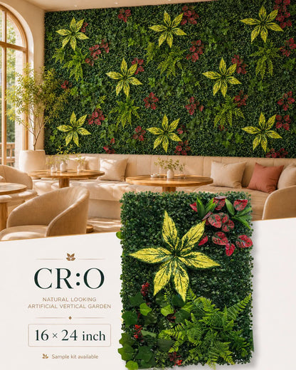 CR-O Artificial Grass Vertical Garden Sheet (Min 10pcs) (Size 16 x 24 Inches)