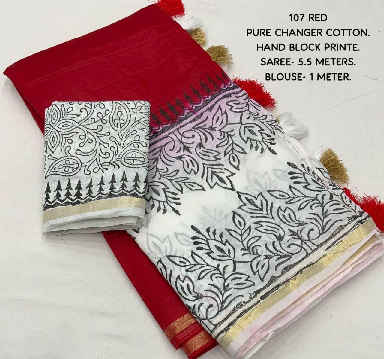 Soft pure chanderi cotton saree (KESH433 108) SWASTIK CREATIONS The Trend Point