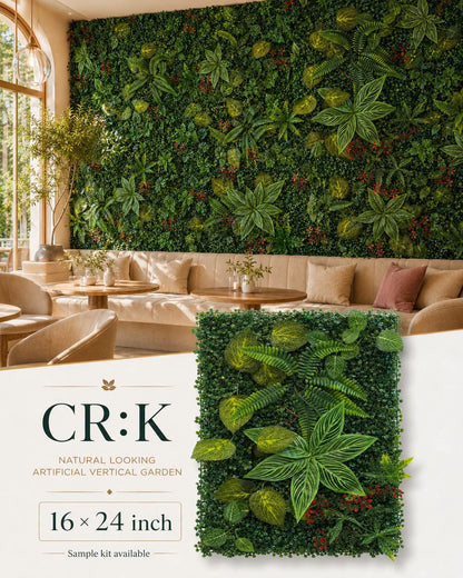 CR-K Artificial Grass Vertical Garden Sheet (Min 10pcs) (Size 16 x 24 Inches)