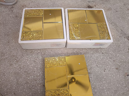 #MT33 GOLD Exclusive Mirror Glass Mosaic Tile Gold (Min 22 pcs)