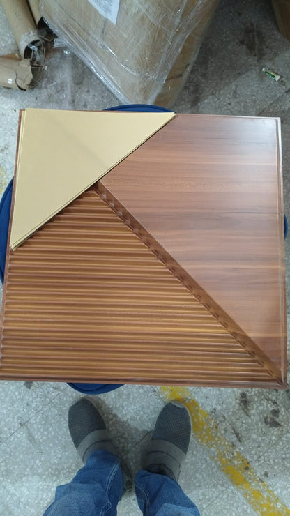 #22 Fin W1 - 3D PVC Brown Panel (Mirror) - (Size 50*50cm) (1 piece covers approx 2.5sqft)