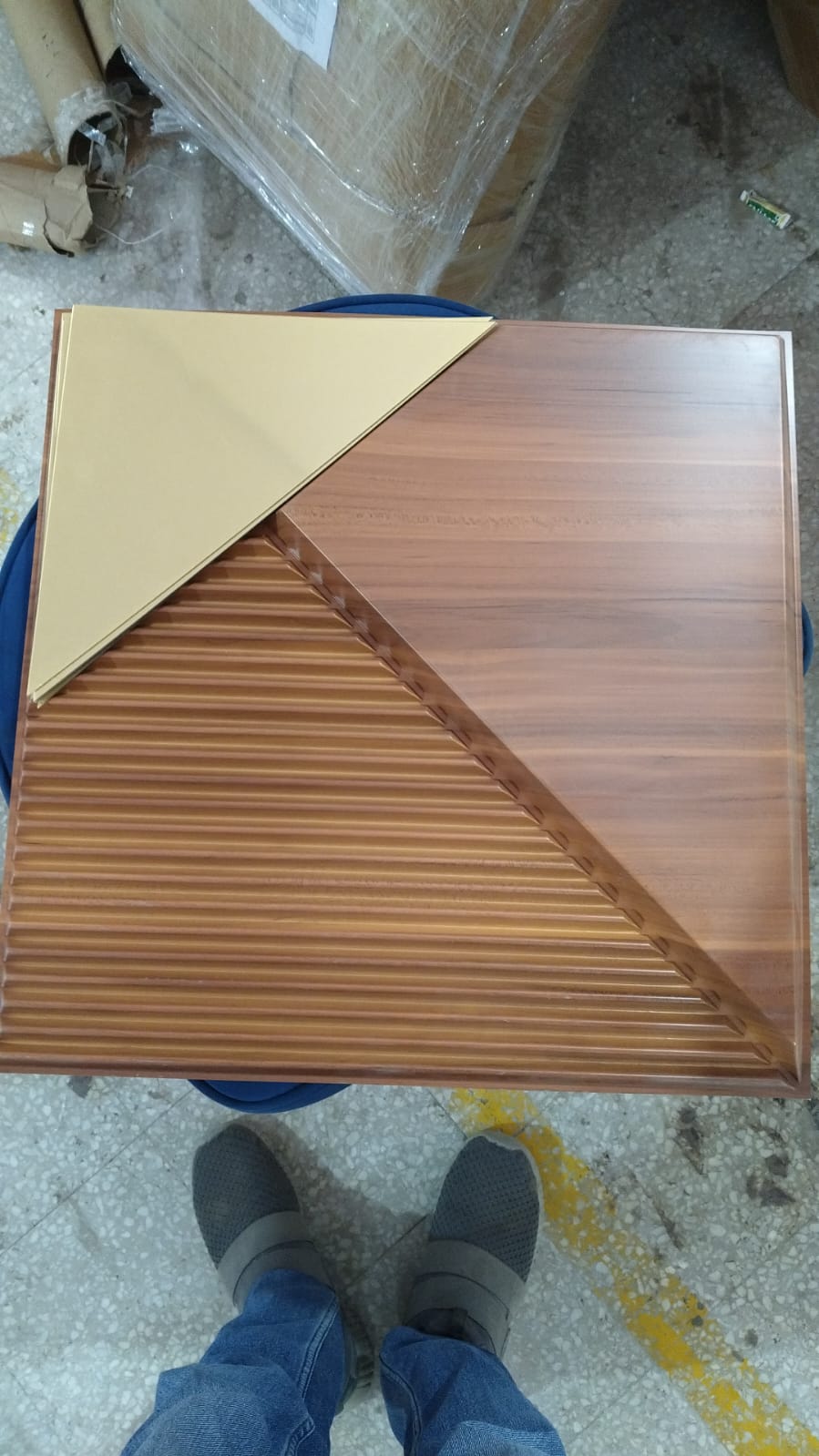 #22 Fin W1 - 3D PVC Brown Panel (Mirror) - (Size 50*50cm) (1 piece covers approx 2.5sqft)