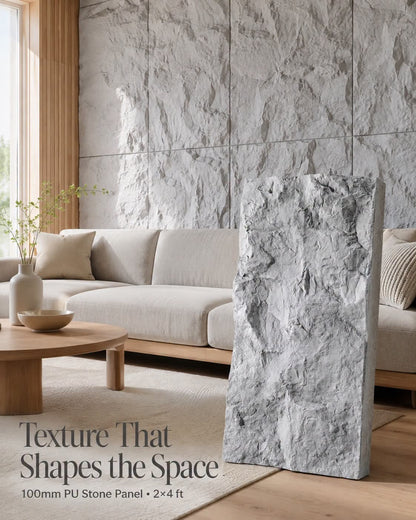 #StoneGuard101 - 100mm PU stone Panels (Size 2*4ft) - 5 colors option- Min 8Pcs
