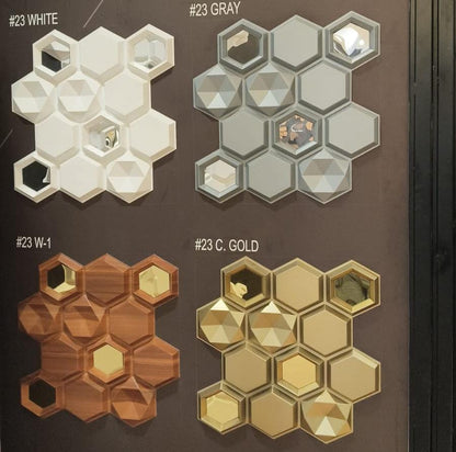 #23 Emrald 3D PVC Mirror Panel - 3 colors option - (Size 50*50cm) - Min 10Pcs
