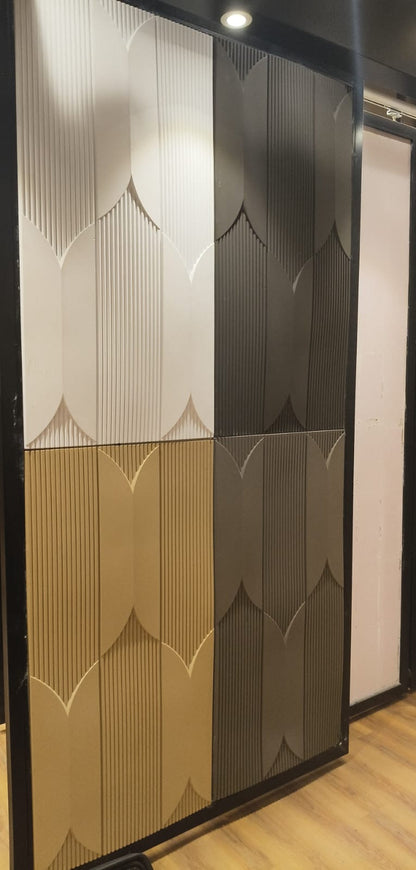 #Fluted Wings PU Panel New Design- 30mm thickness - Size 2x4ft - 4 color options - Min 8Pcs
