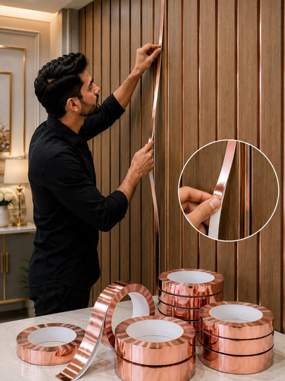 #Profile Tape - Self Adhesive Mirror Profile Acrylic Tape - 2 colors option (Length 8ft)