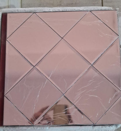 #MT15 Rose Gold Self Adhesive Glass Mosaic Tile (Min 22pcs)