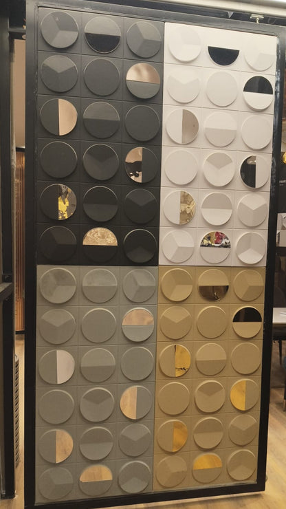 #GrovaStone 112 Mirror – 25mm PU Stone Finish Panels - Size 2x4ft - 5 color options