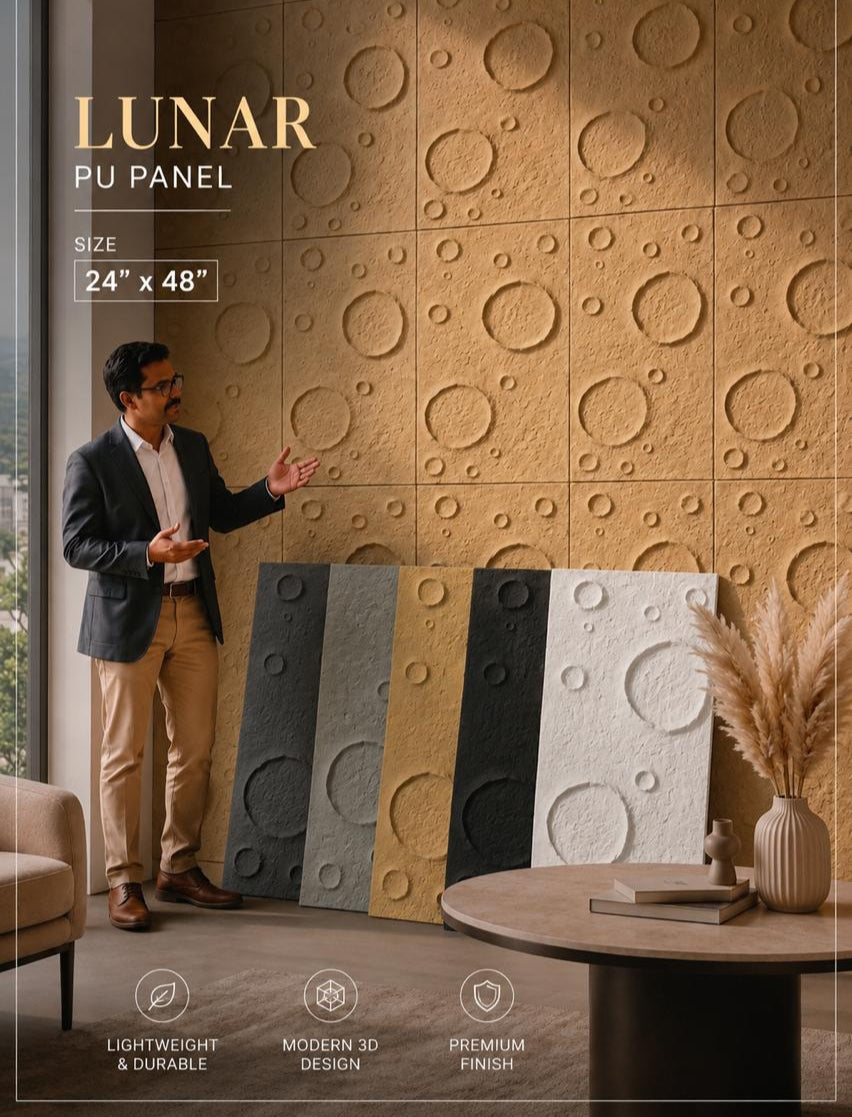 # Lunar 124 - PU Panels New Design- 40mm thickness - Size 2x4ft - 5 color options