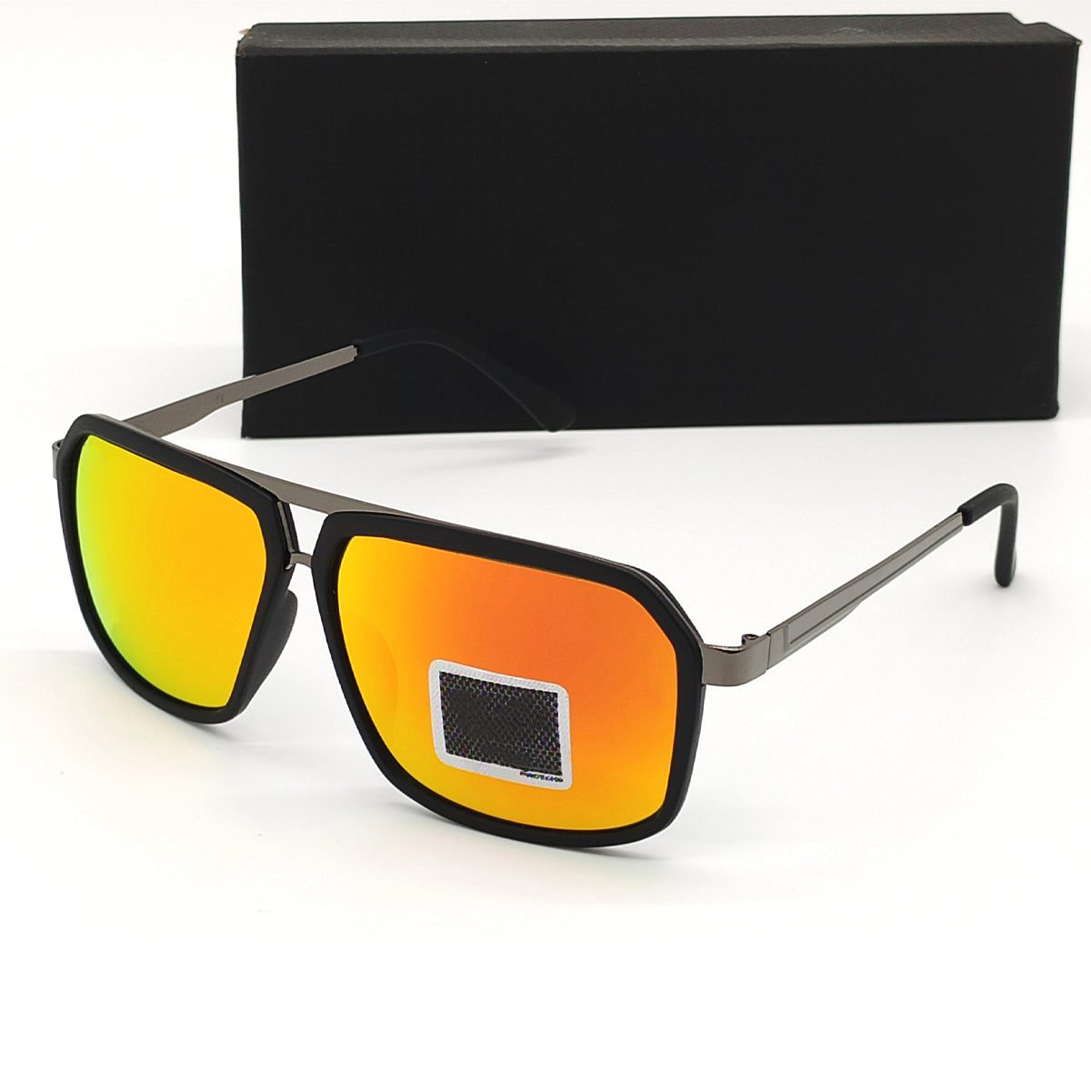 TRANSMORPHERS 4185 Square Sunglasses (SUN-RN-4185-ORG3BLK-M) SWASTIK CREATIONS The Trend Point