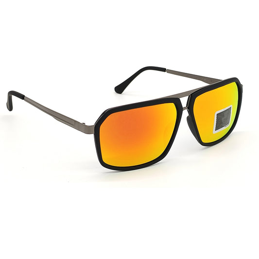 TRANSMORPHERS 4185 Square Sunglasses (SUN-RN-4185-ORG3BLK-M)