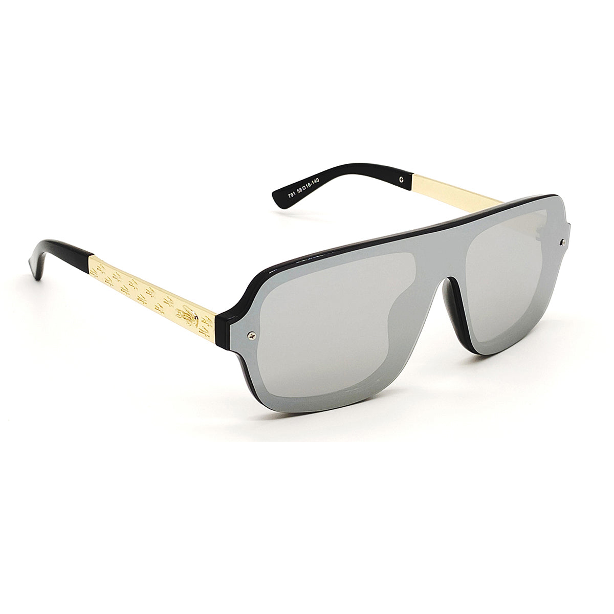 Silver HONEST Square Sunglasses (SUN-LC-0791-SIL3GLD)