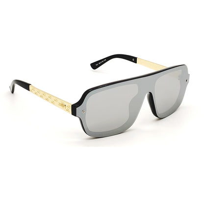 Silver HONEST Square Sunglasses (SUN-LC-0791-SIL3GLD) - SWASTIK CREATIONS The Trend Point