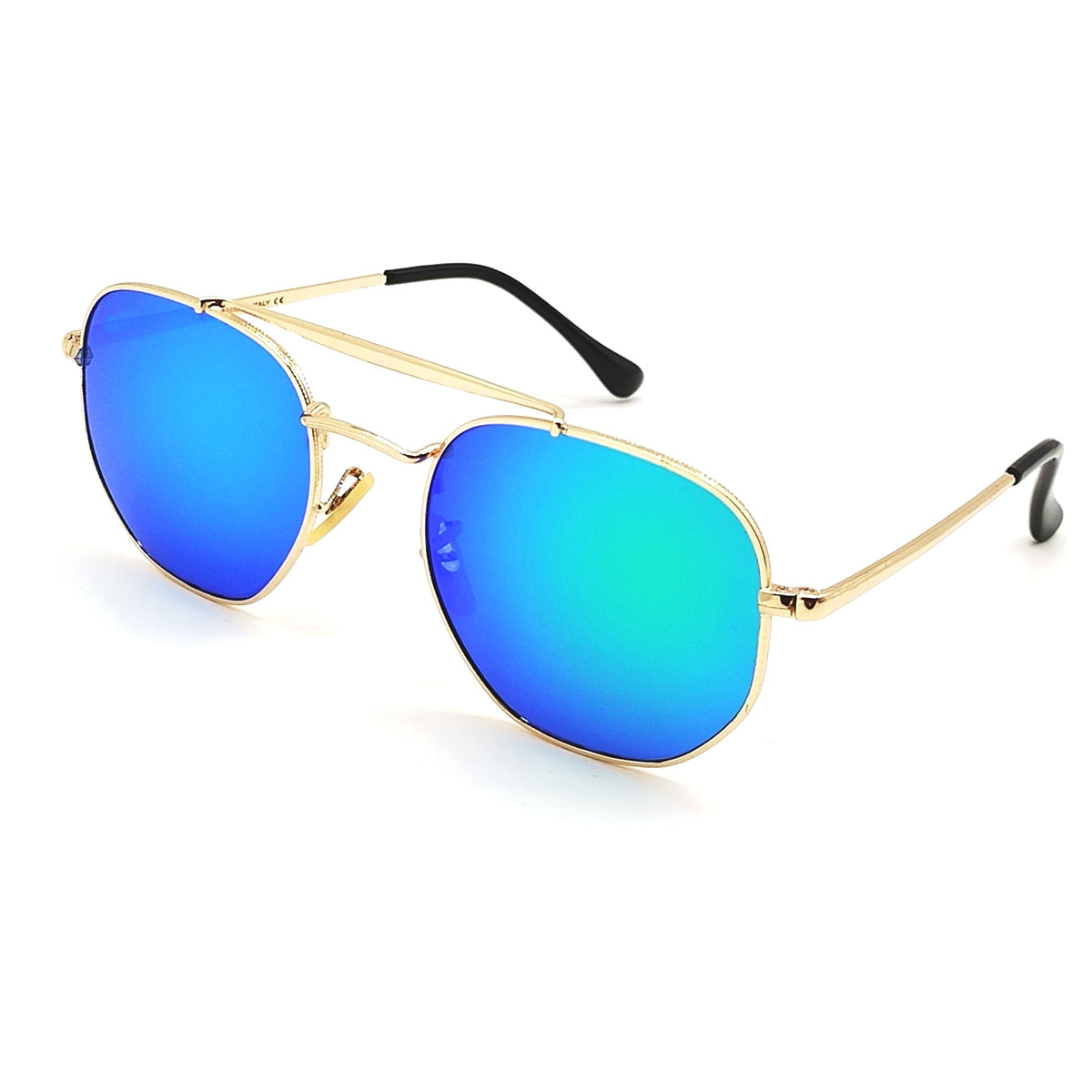 Daytona 3648 Square Sunglasses (SUN-RN-3648-AQG3GLD-M) SWASTIK CREATIONS The Trend Point