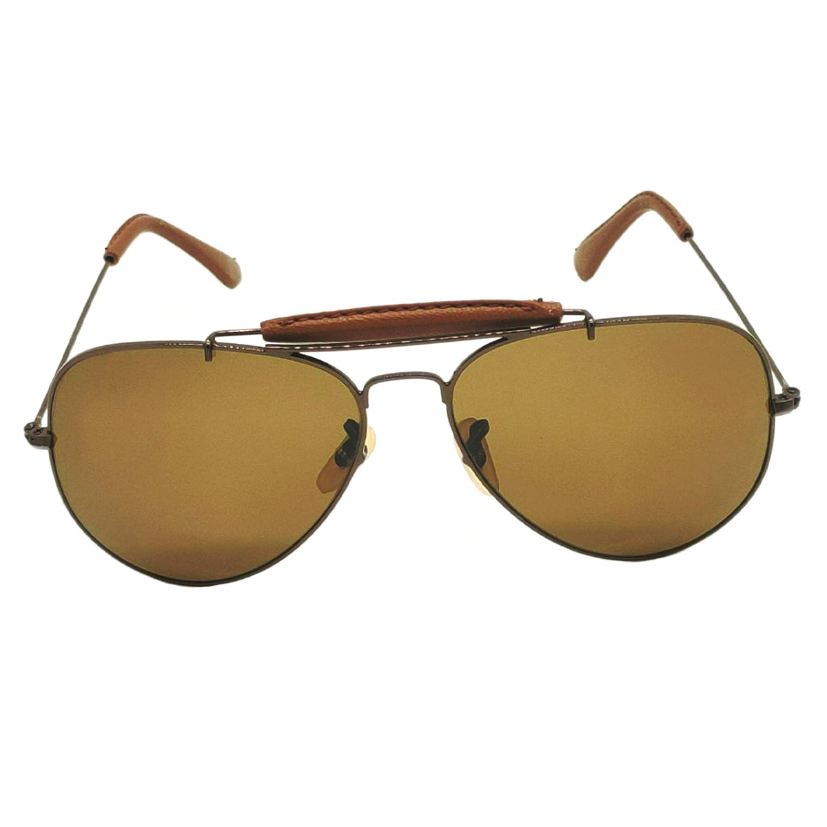 Brown Novaper Aviator Sunglasses (SUN-RN-3422-BRN1BRN-M) SWASTIK CREATIONS The Trend Point