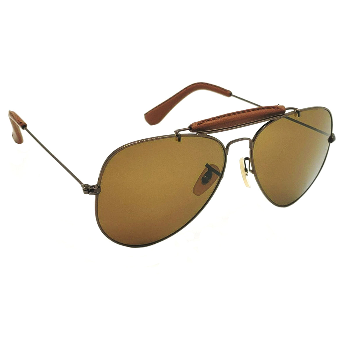 Brown Novaper Aviator Sunglasses (SUN-RN-3422-BRN1BRN-M) SWASTIK CREATIONS The Trend Point