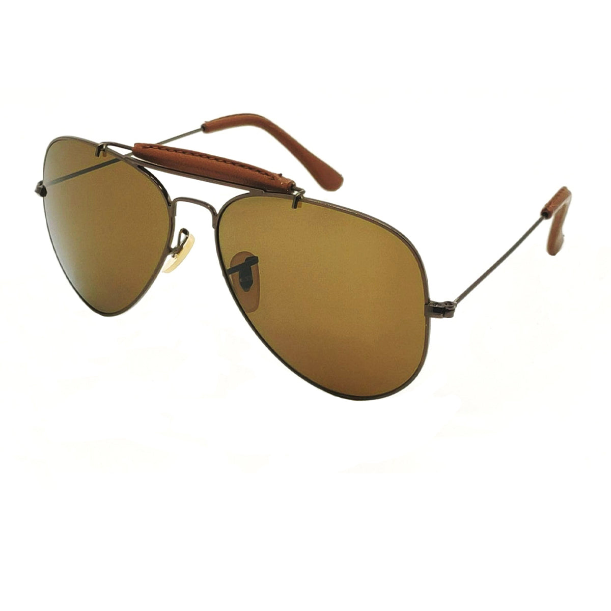 Brown Novaper Aviator Sunglasses (SUN-RN-3422-BRN1BRN-M) SWASTIK CREATIONS The Trend Point