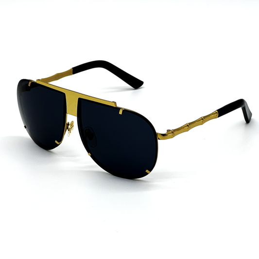 Black ENZO Square Sunglasses (SUN-GC-2289-BLK1GLD) - SWASTIK CREATIONS The Trend Point