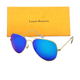 Blue Armstoner Aviator Premium Sunglasses (SUN-LK-3026-AQB3GLD-M)