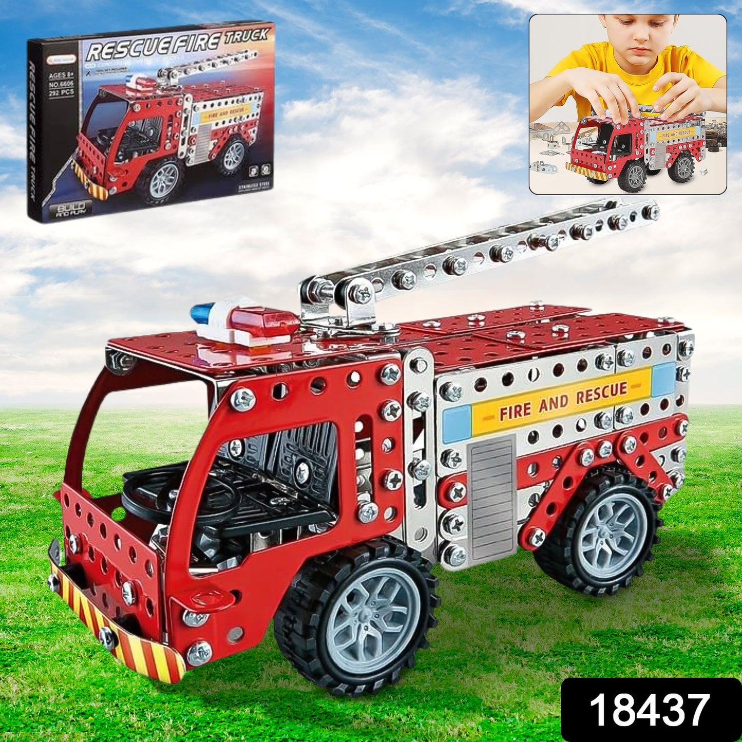 DIY Metal Fire Truck Building Blocks Set SWASTIK CREATIONS The Trend Point