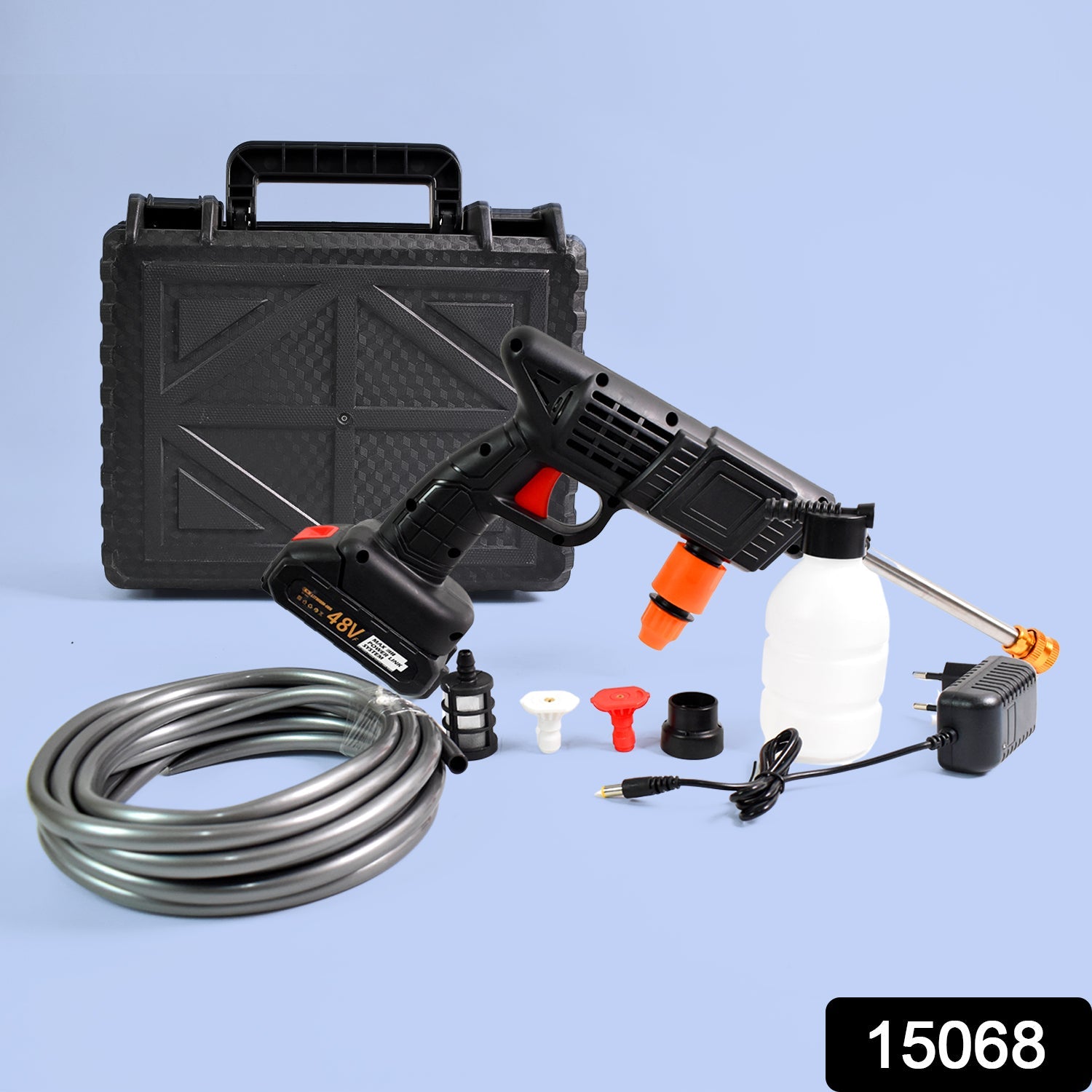 Car Washer Gun Wireless High Pressure Washer Water Spray Gun (48V / With Small Box & Small Adaptor / 1 Set)