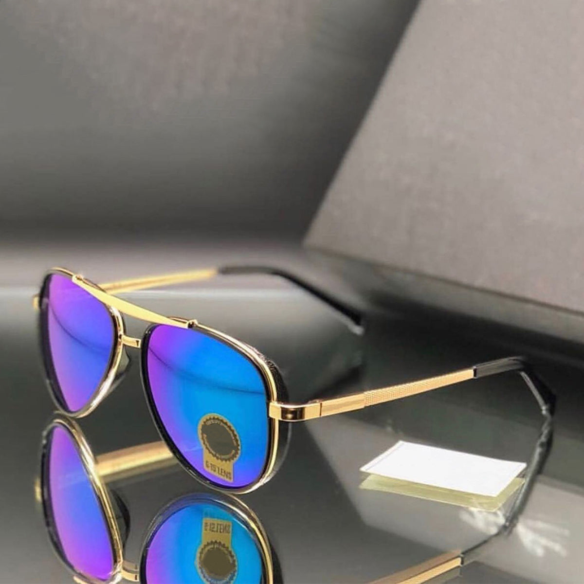 Frogurist 4414 Aviator Sunglasses (SUN-RN-4414-BLU3GLD-M) SWASTIK CREATIONS The Trend Point