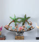 4 Running Elephant Multicolour Iron Figurine