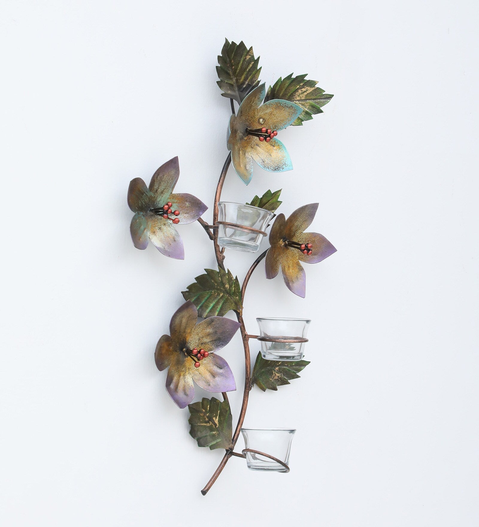 Decorative Multicolour Iron Table Tea Light Holder