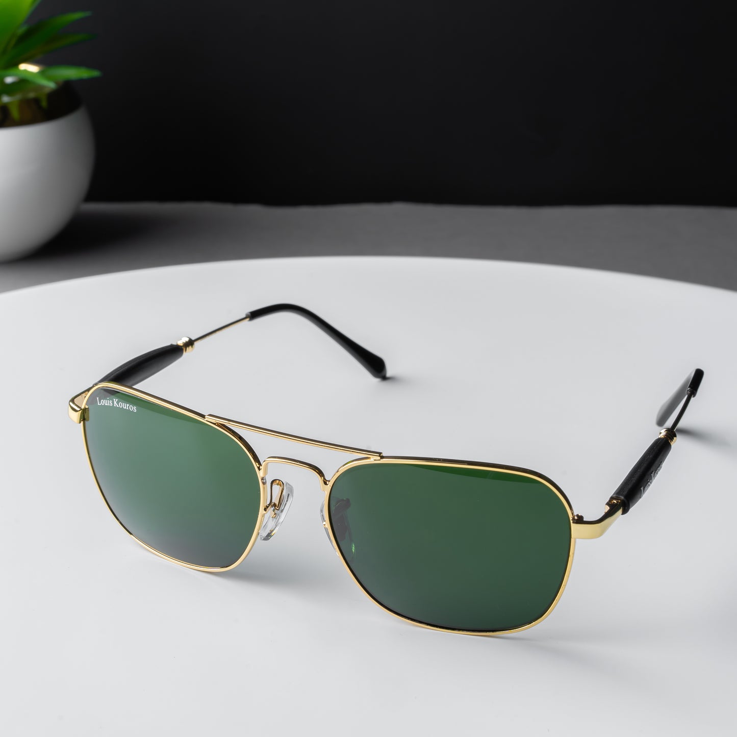 Green Tigor Square Sunglasses (SUN-LK-1208-GRN1GLD-M) - SWASTIK CREATIONS The Trend Point SWASTIK CREATIONS The Trend Point