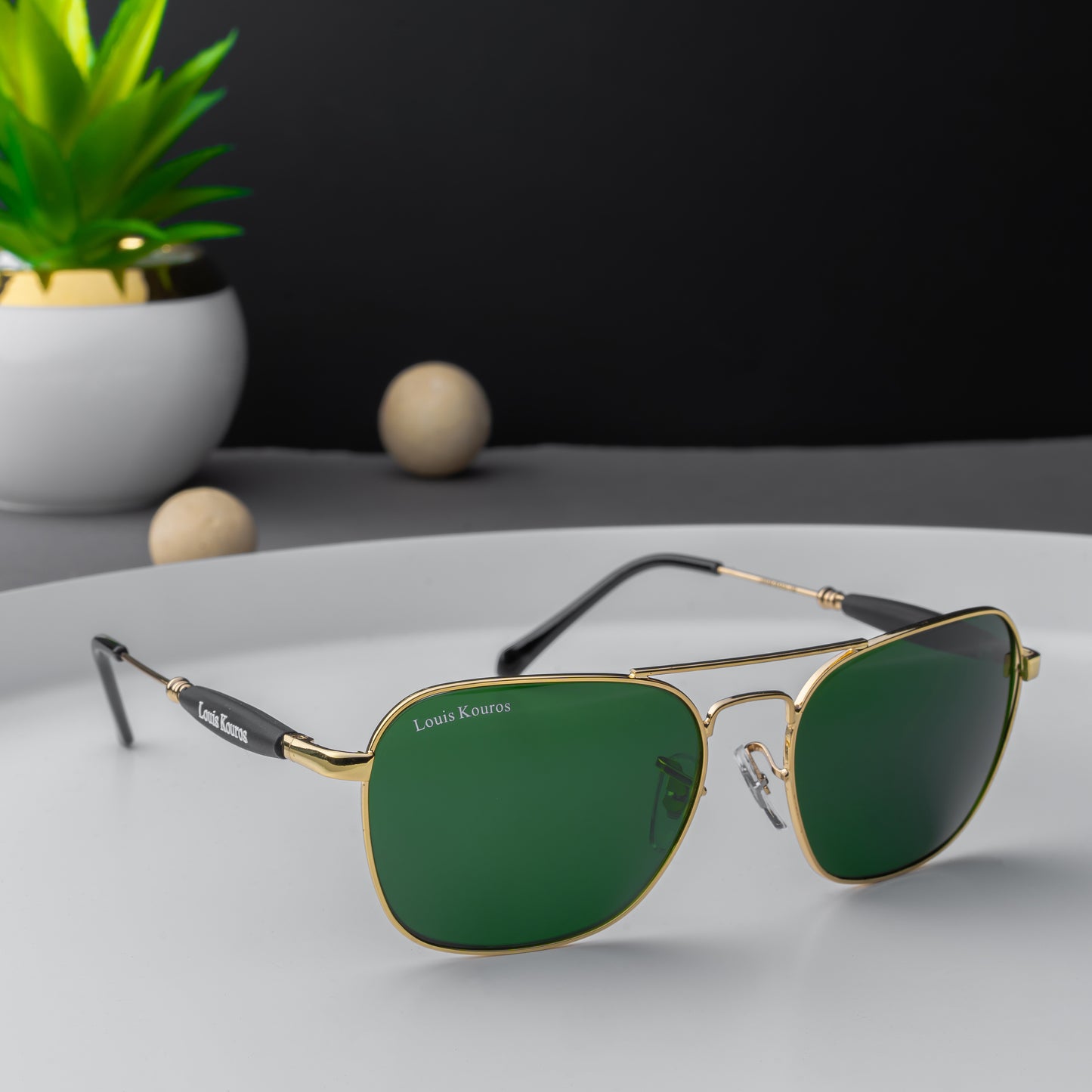 Green Tigor Square Sunglasses (SUN-LK-1208-GRN1GLD-M) - SWASTIK CREATIONS The Trend Point SWASTIK CREATIONS The Trend Point