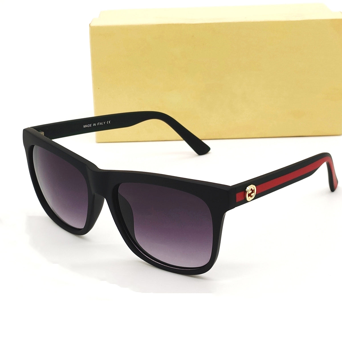 Black APERTA Square Sunglasses (SUN-GC-0057-BLK2BLK) - SWASTIK CREATIONS The Trend Point SWASTIK CREATIONS The Trend Point