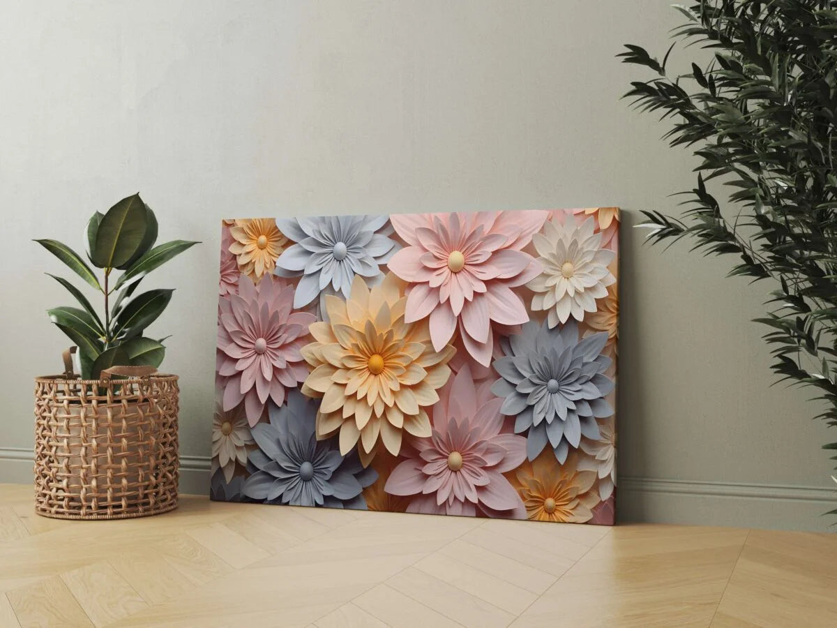 CH-FLW-LDP45 Flower Canvas Paintings For Wall Decoration For Living Room Bedroom Home Office & Hotels