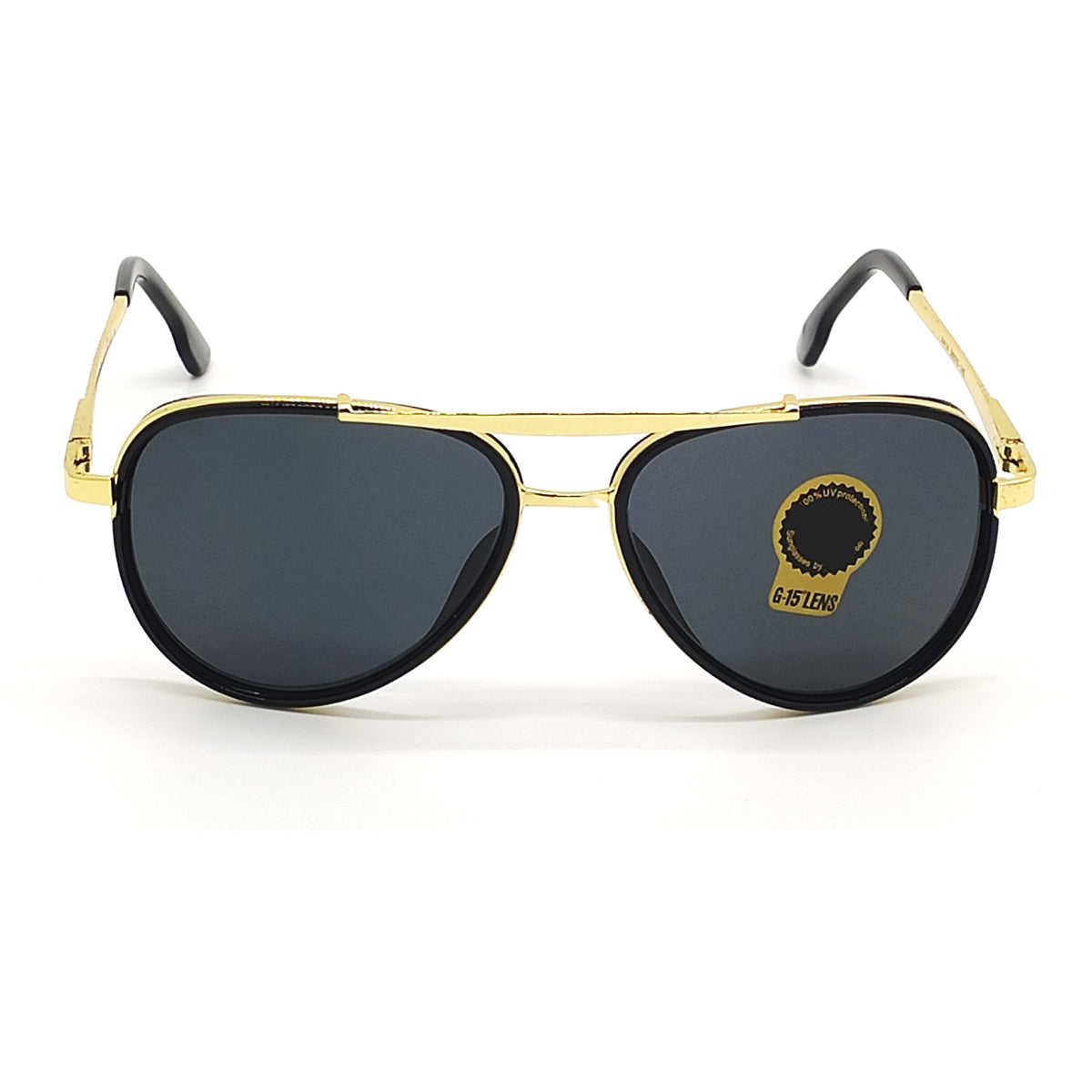 Frogurist 4414 Aviator Sunglasses (SUN-RN-4414-BLK1GLD-M) SWASTIK CREATIONS The Trend Point