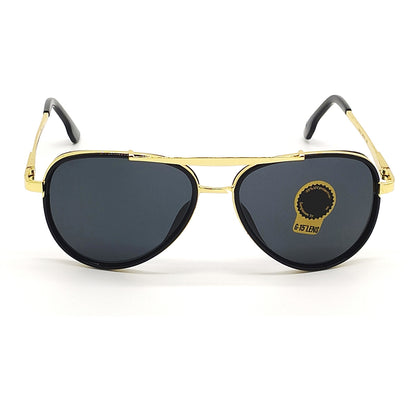 Frogurist 4414 Aviator Sunglasses (SUN-RN-4414-BLK1GLD-M)