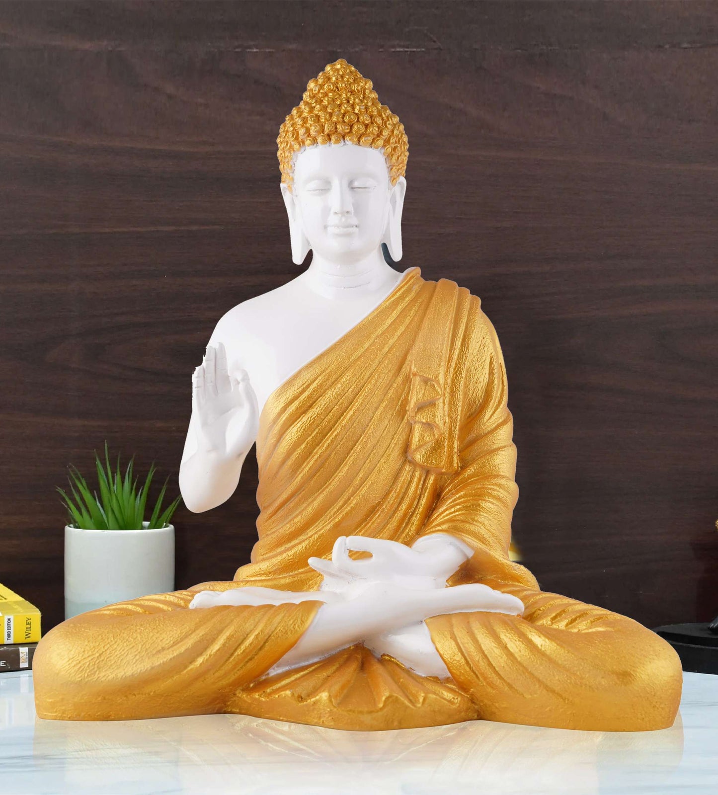 Swastik Trend Point Gautam Buddha Statue Showpiece Idol Figurine for Feng Sui, Vastu, Home Decor, Office, Diwali, Gifting, Living Room, Bedroom, Study Table -6 SWASTIK CREATIONS The Trend Point