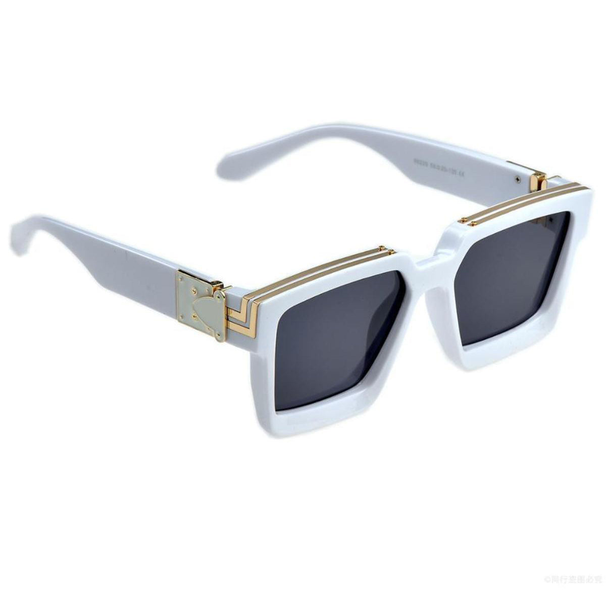 Black ASTROINER Square Sunglasses (SUN-LV-96006-BLK1GLD-WHITE) SWASTIK CREATIONS The Trend Point